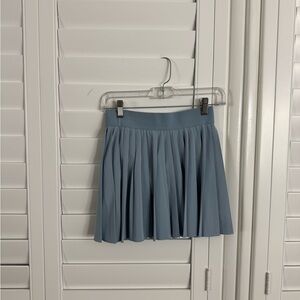 Elegant Blue Pleated Skirt